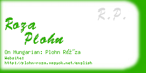 roza plohn business card